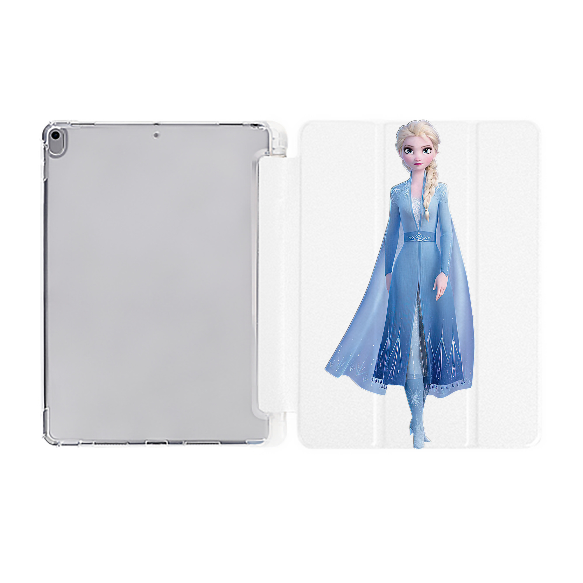 （画像用） アナと雪の女王 アンナ エルサ Frozen Anna Elsa IPad ケース ペン収納付き 三つ折りスタンド PUレザー×シリコン 対応機種9.5/10.5/10.9インチ